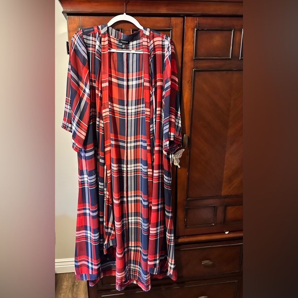 Torrid Red and Navy Plaid Dress